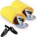 Shoes Laundry Bag Keep Shoes Clean, Shoe Wash Bag for Washing Machine, Reusable and Durable Zipper Shoe Washing Bag, Sneaker Tennis Shoe Cleaner Kit Include Pair of Adjustable Shoe Trees (Yellow)