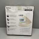 KOHLER 25876-96 Hyten 3" Height, Elevated Soft Close Round Toilet Seat, Contoured Seat with Grip-Tight Bumpers, Quick-Attach Hardware, Biscuit