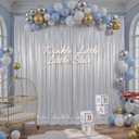 10x10ft Silver Sequin Backdrop Curtain for Parties Glitter Photo Backdrop Wrinkle Free Polyester Drapes Shimmer Back Drop for Wedding Birthday Baby Shower Photography Shiny Background 2 Panels 5x10ft