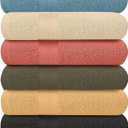 ECO Towel KAHAF Collection Pack of 6 Bath Towels 27 x 54 Inches, 100% Cotton, Larger & Lighter Weight, Quicker to Dry, Super Soft and Absorbent, Perfect for Bathroom (Multicolor)