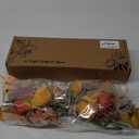 2pcs Boho Style Artificial Flower Bouquets,17 Inch Bohemian Style Fall Flower Wedding Bouquets for Bridal Bridesmaid,Rustic Home Dcor Centerpiece(Orange Color Scheme) (2pcs in Pack)