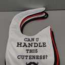 7Pcs Cotton Waterproof Baby Bibs Hook Loop Closure Newborn Bib Keepsake Baby Gift for Drooling Feeding Eating