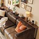 Huuger 94.5-110.2'' Extendable Behind Couch Table with Outlets, 94.5- 110.2"W x 29.5"H