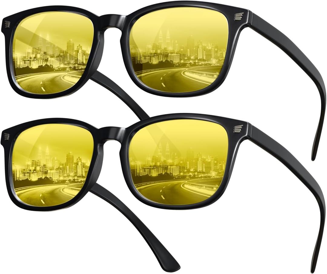 livho High Tech Blue Light Glasses - Advanced 99% Blue Light Blocking Computer Glasses - Anti Eyestrain & UV Glare Protection (*B11 Light Black X 2)