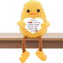 Artlunar Gifts for Mom Funny Long Legged Positive Duck Emotional Support Crochet Gifts with Mom I Love You Inspirational Card Pack of 5