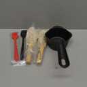 Cast Iron Sauce Pan and Basting Pot with BBQ Mop Brushes - Cast Iron Small Sauce Pots 2 Pcs for Grilling, Melting, Camping Cooking & Stoves - Mini Pot for Butter Melter