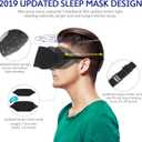 Mavogel Cotton Sleep Mask - Updated Design Light Blocking Sleep Mask, Soft and Comfortable Eye Blindfold for Men Women, Eye Mask for Sleeping/Shift Work, Includes Travel Pouch, Grey & Black