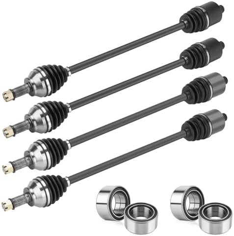 Youxmoto Front + Rear CV Axles & Wheel Bearing Kit Fit for Polaris RZR XP Turbo S 2018 2019 2020 2021; RZR XP 4 Turbo S 2019-2021, Drive Half Shaft, for 2207753, 1334060, 1334059, 2207752