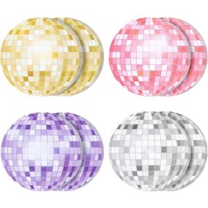 8 Pcs Disco Ball Sticky Notes Colorful 70s 80s Self-Adhesive Writing Notepad Memo Pads Retro Vintage Disco Dance Hall Party Favors Stationery Supplies Gift for Planning Journaling Reminder, 240 Sheets