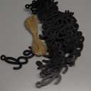 Yulejo 6 Pieces Wooden Reserved Row Signs for Wedding Chairs Wood Hanging Reserved Seating Sign with Rope Plaques Decorative for Important Events Church Pews Chair Restaurants (Black)