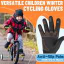 West Biking Kids Winter Gloves Touchscreen Cycling Gloves Windproof Thermal Non-Slip Sports Kids Gloves Cold Weather Mittens of Age 2-12 for Cycling Bike Riding Hiking Outdoor Boys Girls (XX-Large)