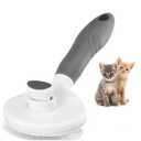 2 x Cat Self Cleaning Slicker Brush, Pets Skin Friendly Grooming Brushes for Shedding Dogs Cats Hair Easy to Remove Loose Undercoat with Long or Short Hairs Pet Massage Tool for All Hair Type- UPGRADED (Gray)