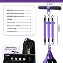 3 x Multifunctional Portable Pedal Resistance Band with Handle for Women - 3 Adjustable Tubes for Core(30/40/50LB), Abs, Arm & Leg Workouts | Home Gym Equipment
