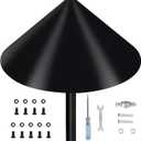 Wider Squirrel Baffle for Bird Feeder Pole, Raccoons Rodents Guard Stopper for Outside Shepherd Hooks, Easy Assembly Baffle for Bird Feeding Pole (19Inch 1 Pack Black)