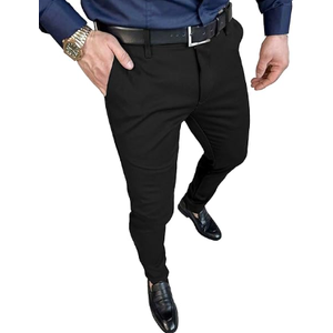 Beotyshow Men's Dress Pants Slim Fit Casual Trendy 2025 Formal Skinny Athletic Stretch Business Pant Black XXL