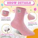 100% Cotton Ankle Socks for Girl, Athletic Moisture Wicking Soft Breathable Cute Socks (XS)
