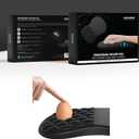 Ergonomic Mouse Pad with Wrist Support & Massage Design  Memory Foam Cushion, Non-Slip PU Base  Carpal Tunnel Pain Relief for Wireless Mouse & Desk Use  12x8 Inch (Black)