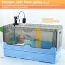 RunDuck Turtle Habitat Tank Kit Fresh Filtration, Waterplay Fun, Diverse Living, Heat Lamp, Water Pump and Convenient Water Changes in Turtle cage Tanks (Blue, XL)