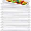 12 Pack Plastic Art Trays,Activity Tray Organizer Serving Tray,Serving Organizer Tray for Kids,School,Home,Painting,Beads,DIY Projects(White)