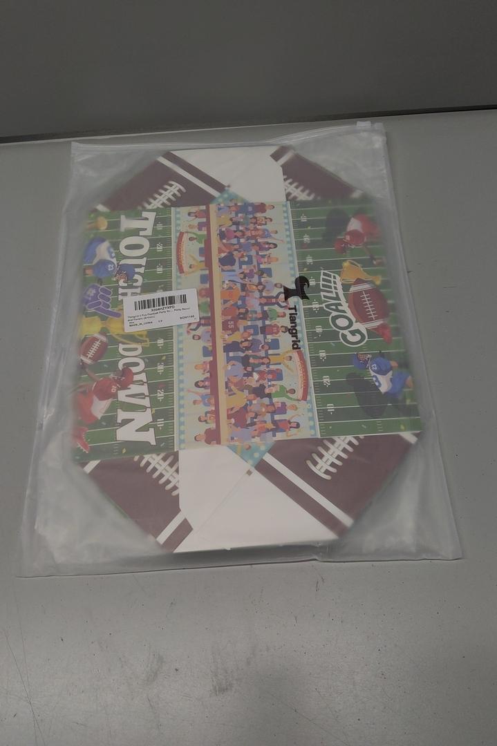 3 Pcs Football Party Supplies Kit, Large Tailgate Football Paper Food Tray Disposable Snack Serving Trays Birthday Tailgate Sports Game Party Decor and Favors (Artistic)