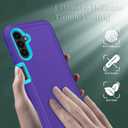 ONOLA Compatible with Samsung Galaxy A14 5G Case with HD Screen Protector, Heavy Duty Shockproof & Dropproof 3-Layer Cover Phone Case for Samsung A14,Purple SkyBlue