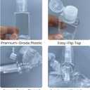 100 Pcs 1 oz Small Travel Bottles for Toiletries,Liquid,Shampoo,Lotion,Cream - Empty Hand Sanitizer Bottles with Flip Caps,Clear Plastic Travel Size Containers Leak Proof Refillable