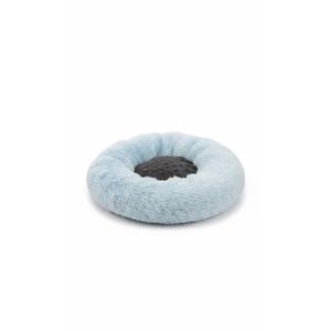 JOLLYVOGUE Calming Dog Bed for Small Dogs  23 inches Donut Washable Small Dog Bed for Kittens & Puppies, AntiSlip Round Fluffy Plush Faux Fur Cat Beds (Fits up to 25 lbs Pets, Light Blue)