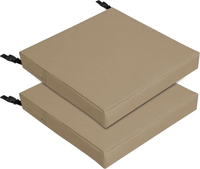 Two Brown Pillows for Chairs 19" x 19" x 3"