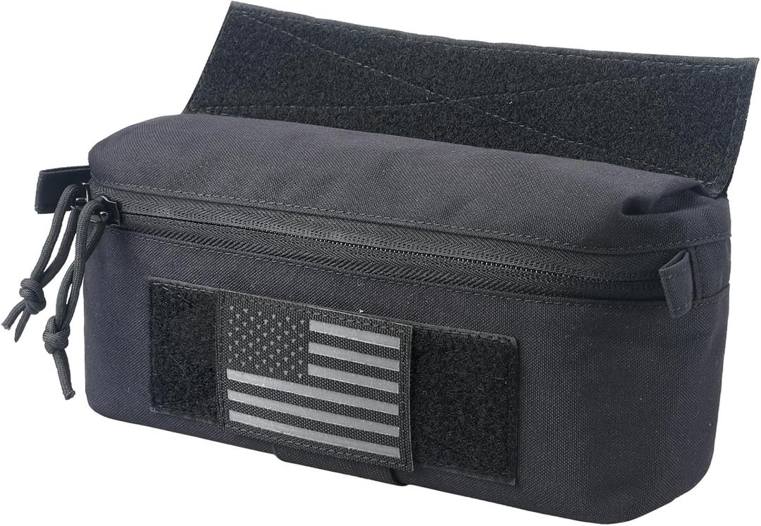 WYNEX Tactical Dump Drop Pouch, Dangler Pouch Utility Tool Pack Sub Abdominal Carrying Bag EDC Pocket Organizer Accessories for Plate Carrier Chest Rig