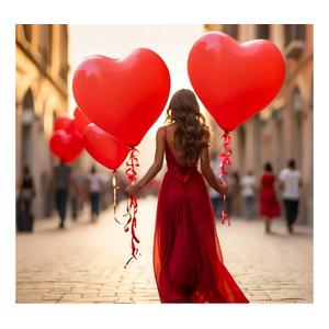 12 Pcs Valentines Day 36 Inch Huge Heart Balloon Large Heart Shape Latex Romantic Balloon Decoration for Weddings Anniversaries Engagement Propose Bridal Shower Party Decorations(Red)