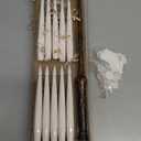 GenSwin 22pcs Flameless Floating Candle with Magic Wand Remote Timer, Battery Operated Hanging Window Candles Flickering, 6.1" LED Electric Candles for Christmas Halloween Decorations(White)