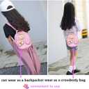 2 x Girls Small Crossbody Bag with Rainbow Heart Girls Novelty Bag Little Girl Purse