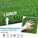 LITA Natural Thick Realistic Deluxe Artificial Grass Turf Customized Size 3 x 10 Feet, 1.5" Synthetic Lawn Perfect for Indoor/Outdoor Garden Lawn Landscape Fake Grass Rug