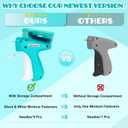 Stitch Gun for Clothes With Storage Box, Handheld Stitch Gun Quick Clothing Fixer Micro Sewing Tagging Gun Kit for Clothing One Stitch Sewing Gun Includes Needles Fasteners (Blue