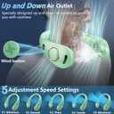 Misting Fan Neck Fans that Blow Cold Air-Foldable Fan with Water Spray Misting,Rechargeable Battery Neck Fan,Cordless Quiet Face Travel,Best Gifts for Birthday Light Green