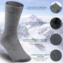 Geyoga 3 Pairs Winter Thermal Socks for Women Heated Warm Socks Insulated Thick Crew Socks for Cold Weather