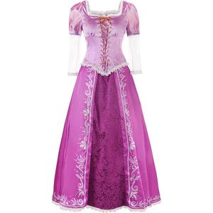 JerrisApparel Women’s Princess Costume Dress Halloween Cosplay Dress up (L, Purple)