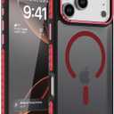 DEERLAMN Strong Magnetic Case for iPhone 17 Pro Max 6.9-Inch,[Compatible with Magsafe][Military Grade Drop Protection] Translucent Matte Shockproof Protective Phone Cover-Frosted Red