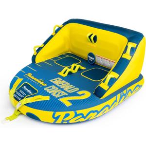 Paradise Water Sports - Emerald Coast Towable Tube for Boating - 1-2 and1-3 Riders (Blue / Yellow)