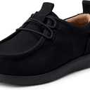Amazon Essentials Men's Canvas Moc Toe Loafer (Black)