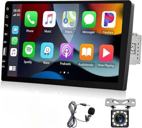 Amazon.com: Hodozzy Single Din Car Stereo with CarPlay & Android Auto, 9 Inch Touch Screen Car Radio, Mirror Link, FM/AM Audio, Bluetooth, GPS, USB,EQ,Backup Camera Input & SWC+MIC, Car Multimedia Player : Electronics