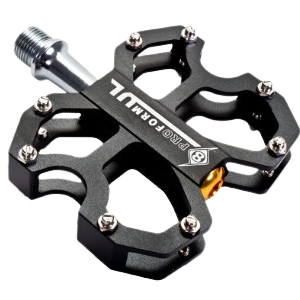 Mountain Bike MTB Pedals Parallel Bicycle Road Pedal 9/16 Inch Ultra-Light Flat Aluminum Alloy Sealed Bearing with Anti-Skid 1 Pair (Black green) 2 Pcs