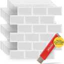 XFasten Backsplash Tile for Kitchen Peel and Stick Tile 10pcs 12 x 12 w/Mini Cutter Off White Subway Tile Peel and Stick Backsplash Waterproof Bathroom Kitchen Wall Tiles Peel and Stick for Walls