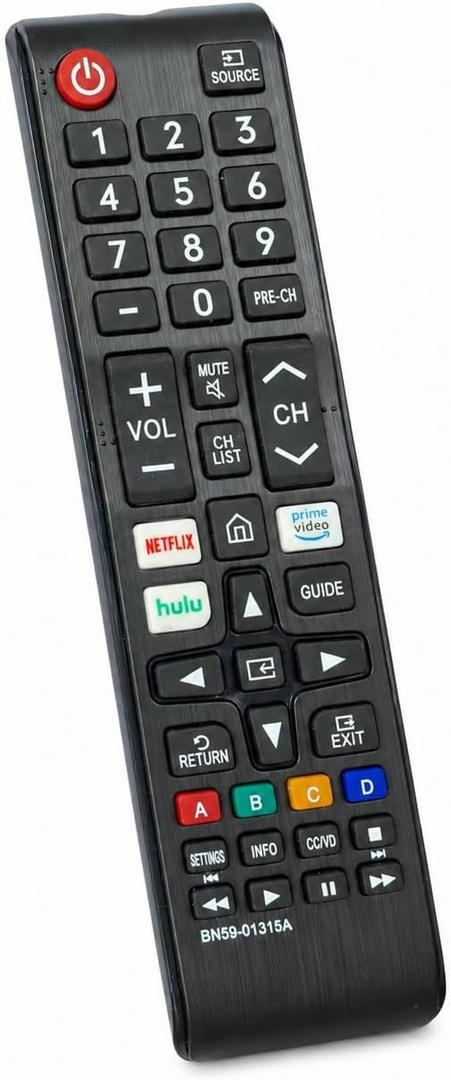 Universal Remote Control for Samsung Smart TV, Control Replacement fit for 4K UHD QLED HDTV LED TVs, with Hulu Netflix PrimeVideo Buttons