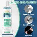 2 x Leather Glue Adhesive- Repair Purses, Shoes Car Seats & Sofa - Adheres Leather to Different Materials