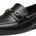 DREAM PAIRS Women's Loafers Penny Loafers Fashion Comfortable Flats Dressy Shoes (8.5, Black-pu)