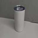 6 Pack Stainless Steel Skinny Tumbler, 20 OZ Double-Insulated Water Tumbler Cup with 6 Straw and 3 Brush, Vacuum Travel Mug Gift for Hot Cold Drinks with Cleaning(White)