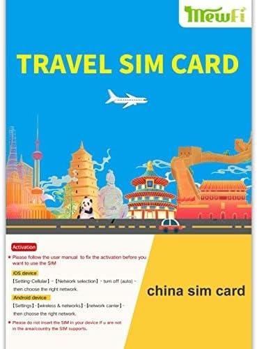China SIM Card with Calls and Text 4G Network 30 Days 10GB Data 30 Minutes to Mainland China, Receiving SMS Free (Requires Real Name verification)