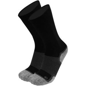 OrthoSleeve WC4 Diabetic and Neuropathy Wellness Socks, Non-Binding, Improves Circulation and Helps with Edema (Large, Black Crew)