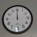 AKCISOT Atomic 10 Inch Wall Clock Analog Clocks for Indoor Kitchen, Battery Operated Clock for Bedroom Office Classroom Living Room(Black)